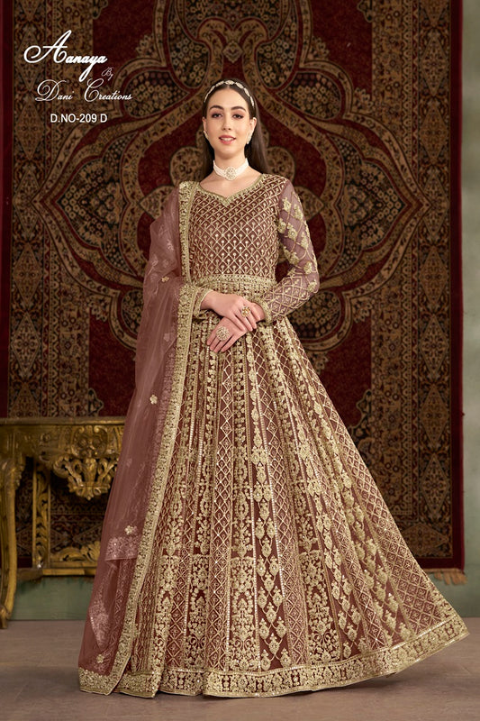 DESIGNER NET FABRIC WITH HEAVY EMBROIDERY WORK SALWAR KAMEEZ