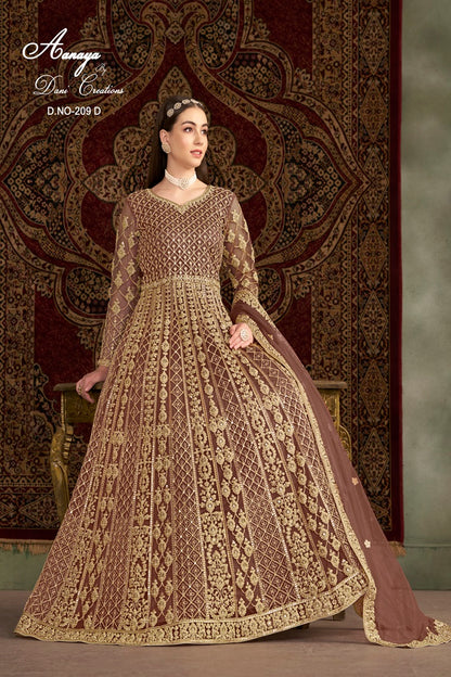 DESIGNER NET FABRIC WITH HEAVY EMBROIDERY WORK SALWAR KAMEEZ