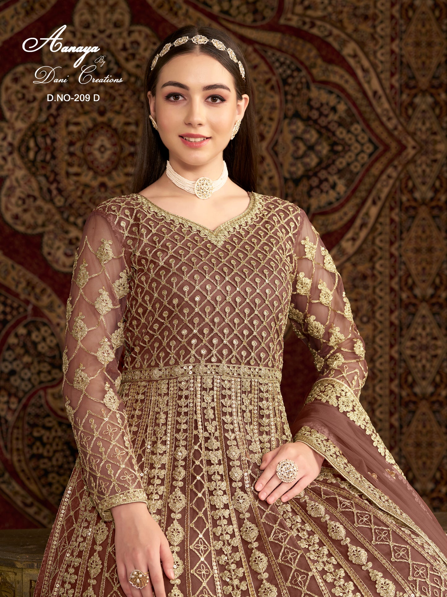 DESIGNER NET FABRIC WITH HEAVY EMBROIDERY WORK SALWAR KAMEEZ