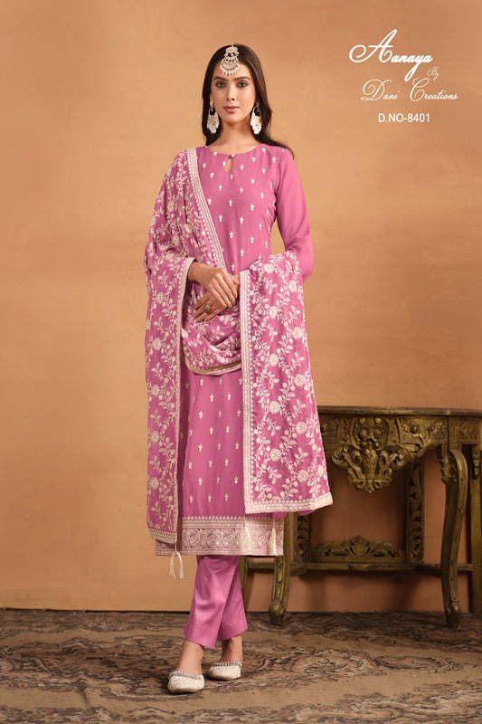 DESIGNER GEORGETTE FABRIC WITH EMBROIDERY WORK PAKISTANI SUIT