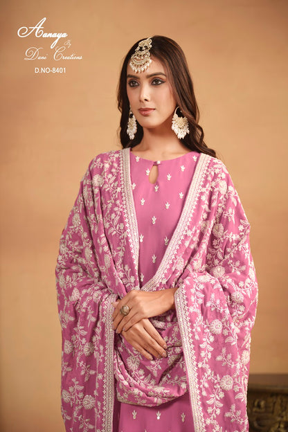 DESIGNER GEORGETTE FABRIC WITH EMBROIDERY WORK PAKISTANI SUIT