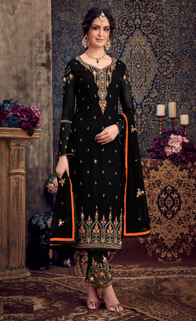 DESIGNER SALWAR SUIT IN GEORGETTE FABRIC WITH HEAVY EMBROIDERY WORK