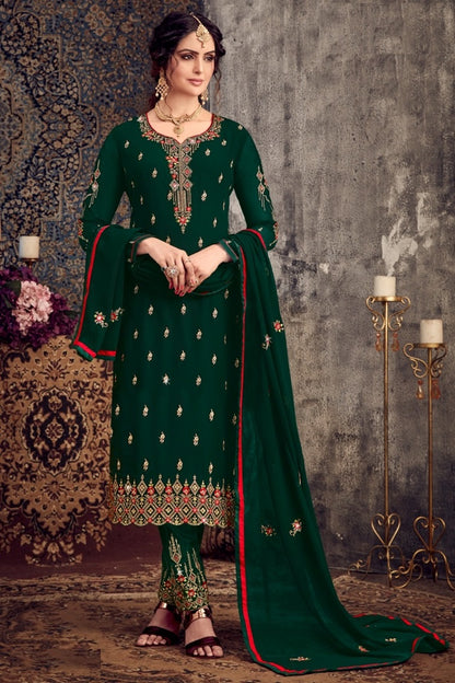 DESIGNER SALWAR SUIT IN GEORGETTE FABRIC WITH HEAVY EMBROIDERY WORK