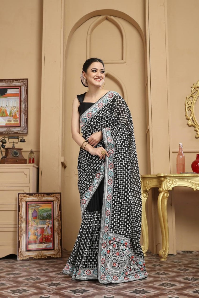 LAMOUNT BOLLYWOOD DESIGNER SAREE WITH BLOUSE PCS