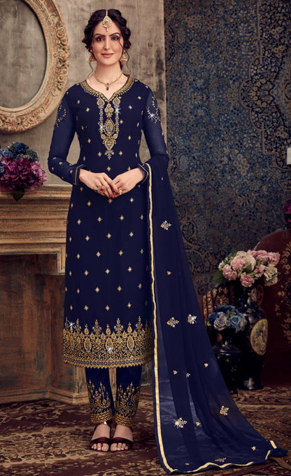 DESIGNER SALWAR SUIT IN GEORGETTE FABRIC WITH HEAVY EMBROIDERY WORK