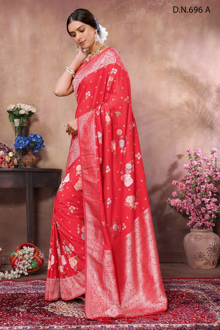 PURE KADI CREAP GEORGETTE JAQURAD HAVY MEENAKARI WEVEING SILK GEORGETTE RICH PALLU  BORDER SAREE