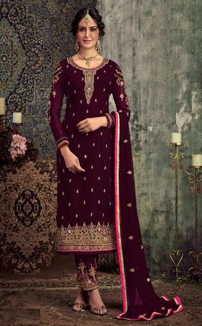 DESIGNER SALWAR SUIT IN GEORGETTE FABRIC WITH HEAVY EMBROIDERY WORK